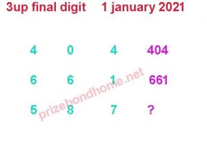 Thai lottery papers 2up 3up cut digit 1 january 2021